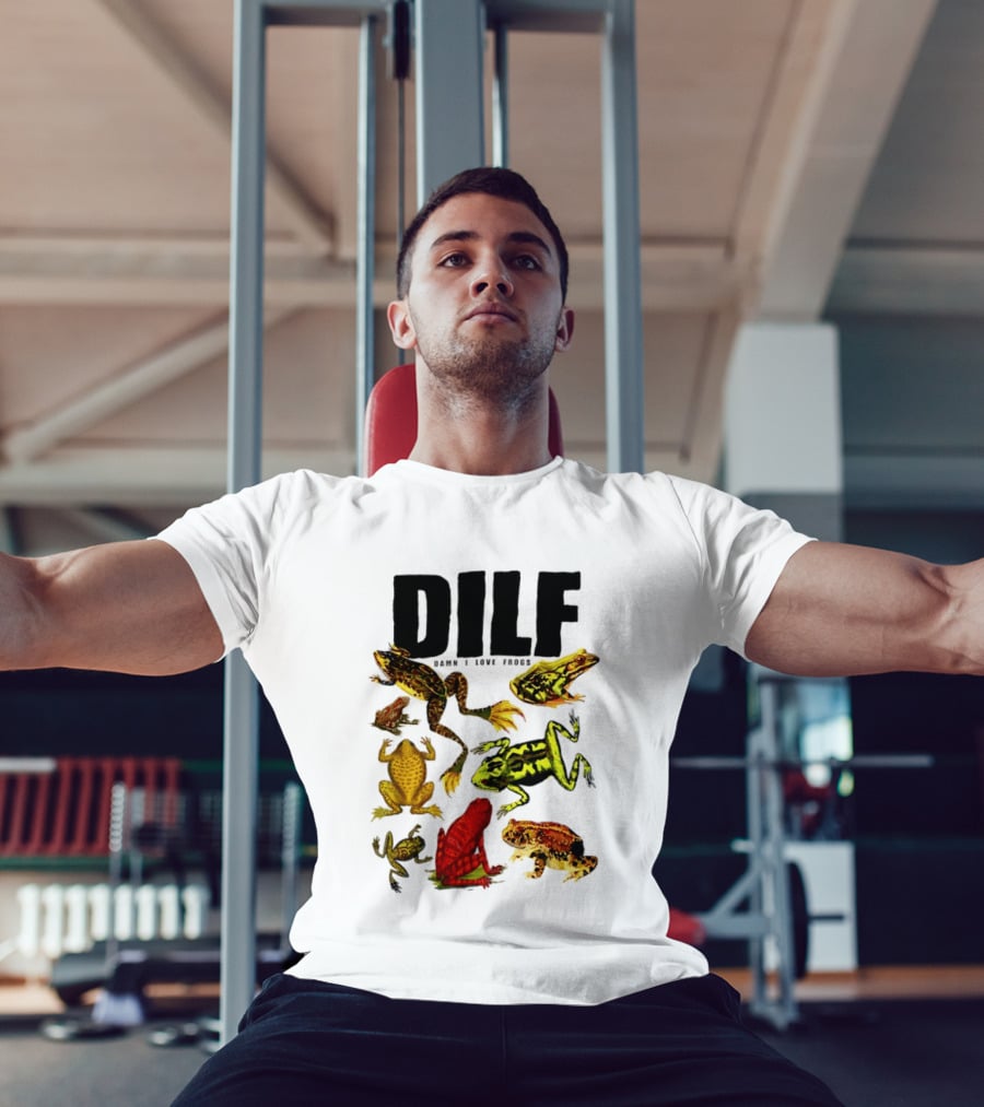 DILF Damn I Love Frogs Frog Lover Amphibian Collection T-Shirt