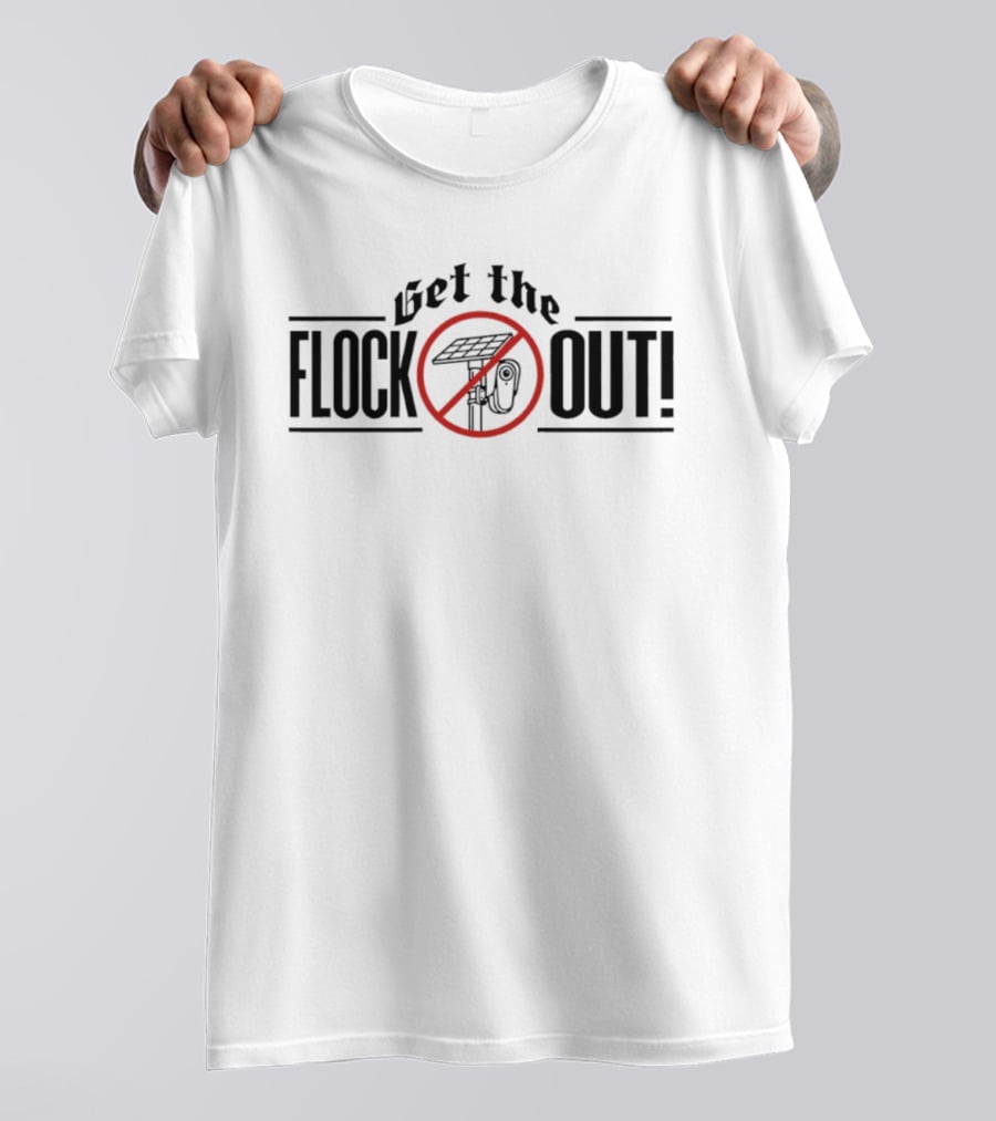 Get The Flock Out No Microphone Symbol With Slash T-Shirt