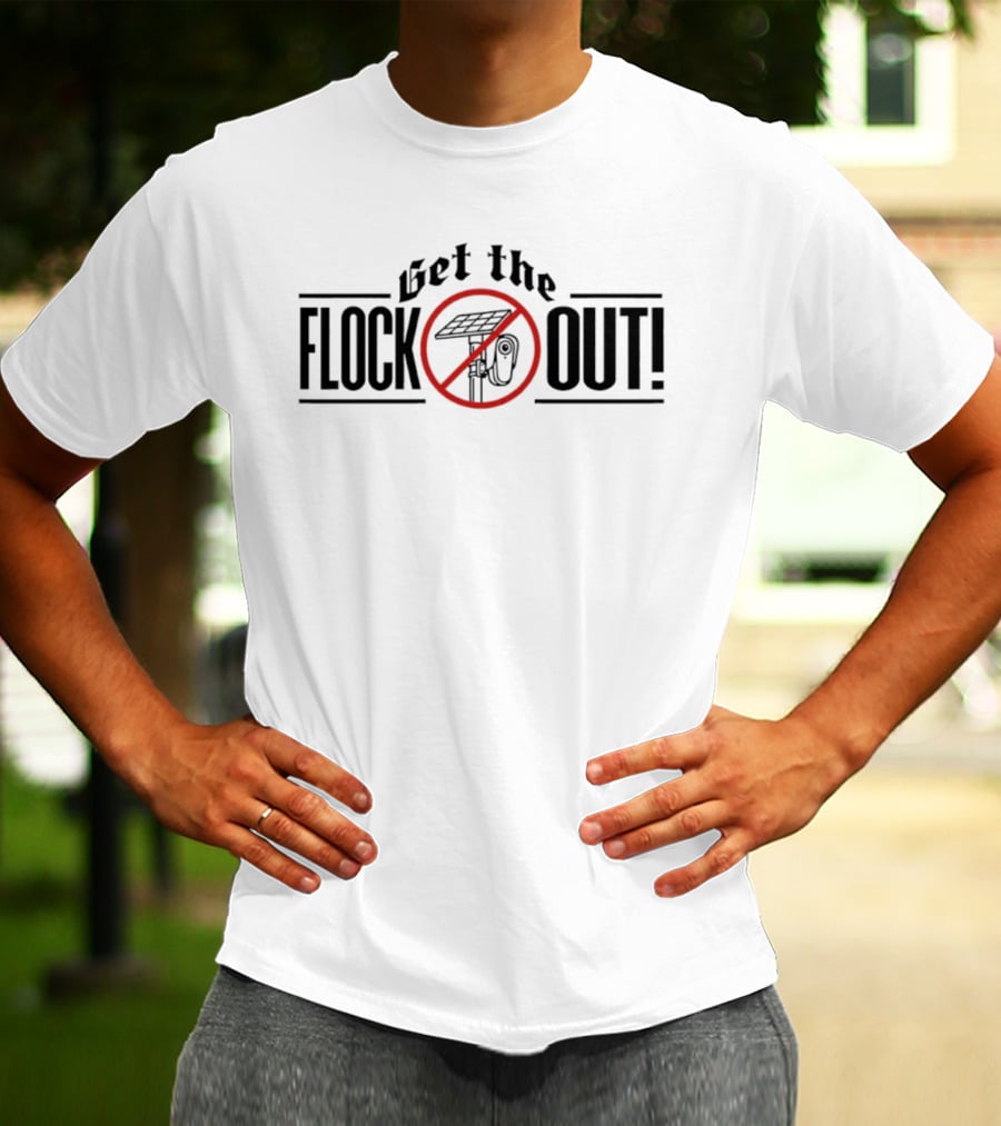 Get The Flock Out No Microphone Symbol With Slash T-Shirt
