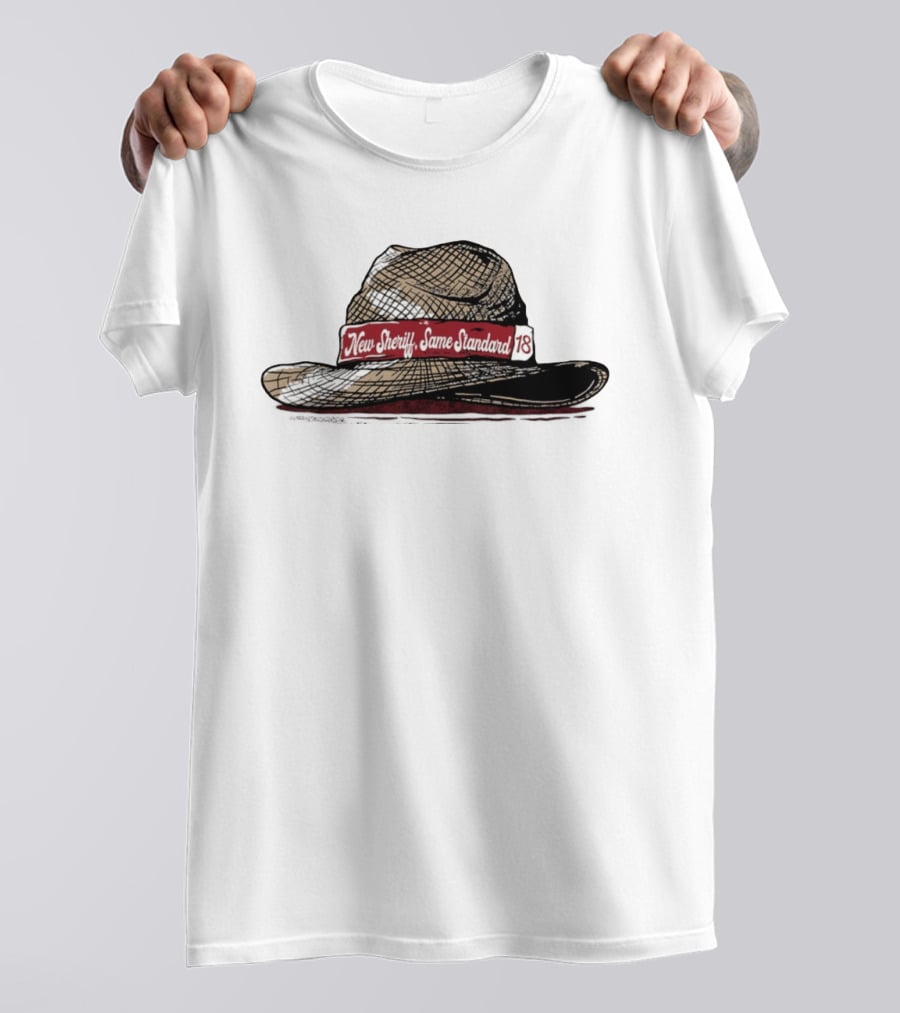 New Sheriff Same Standard 18 Hat Graphic With Textured T-Shirt