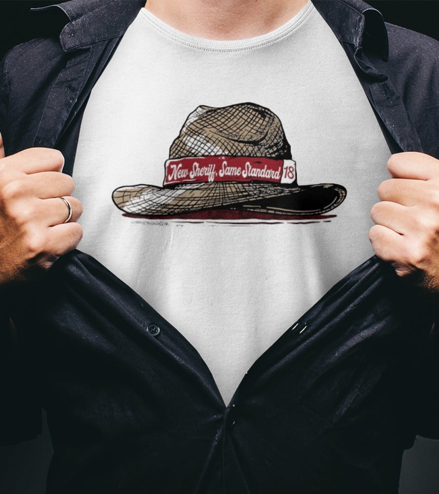 New Sheriff Same Standard 18 Hat Graphic With Textured T-Shirt