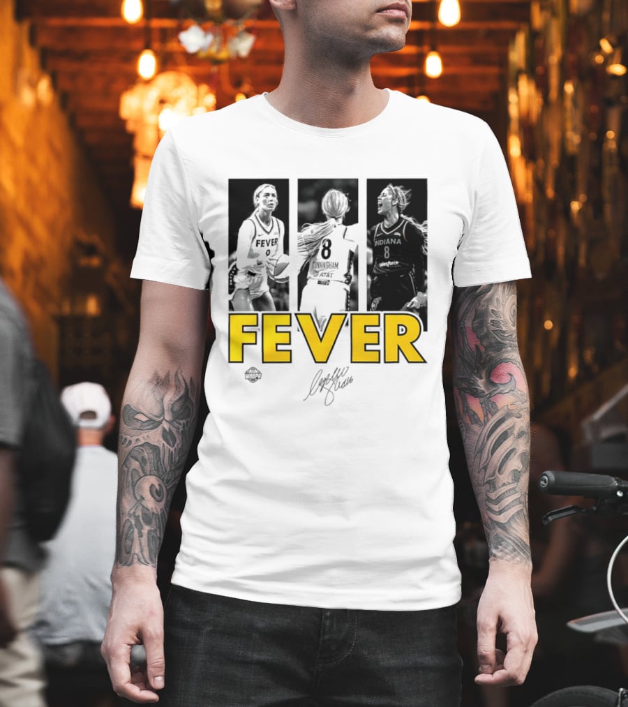 Sophie Cunningham Indiana Fever 8 Signature WNBA Player Collage T-Shirt