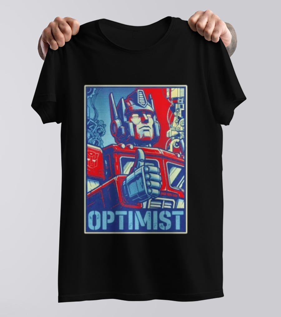 Optimus Prime Optimist Transformers Art Thumbs Up T-Shirt