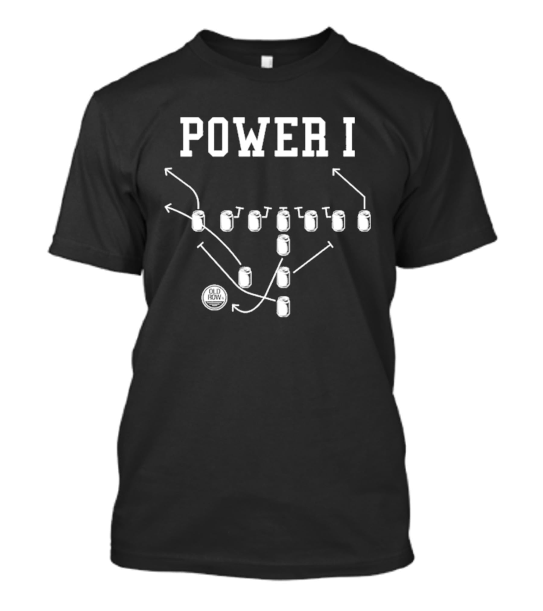Power I Football Playbook Formation Diagram Offensive Strategy T-Shirt