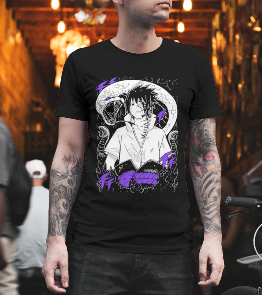 Sasuke Uchiha Orochimaru Snake Naruto Susanoo Mangekyo Sharingan T-Shirt