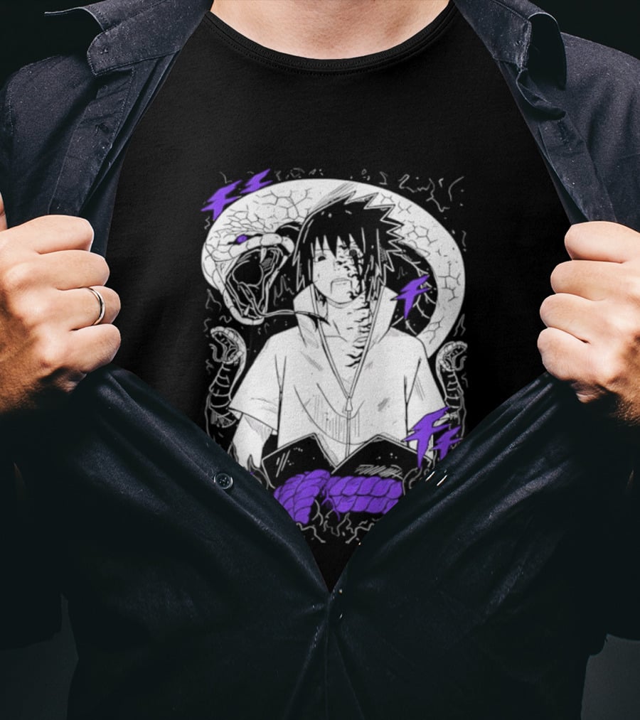 Sasuke Uchiha Orochimaru Snake Naruto Susanoo Mangekyo Sharingan T-Shirt