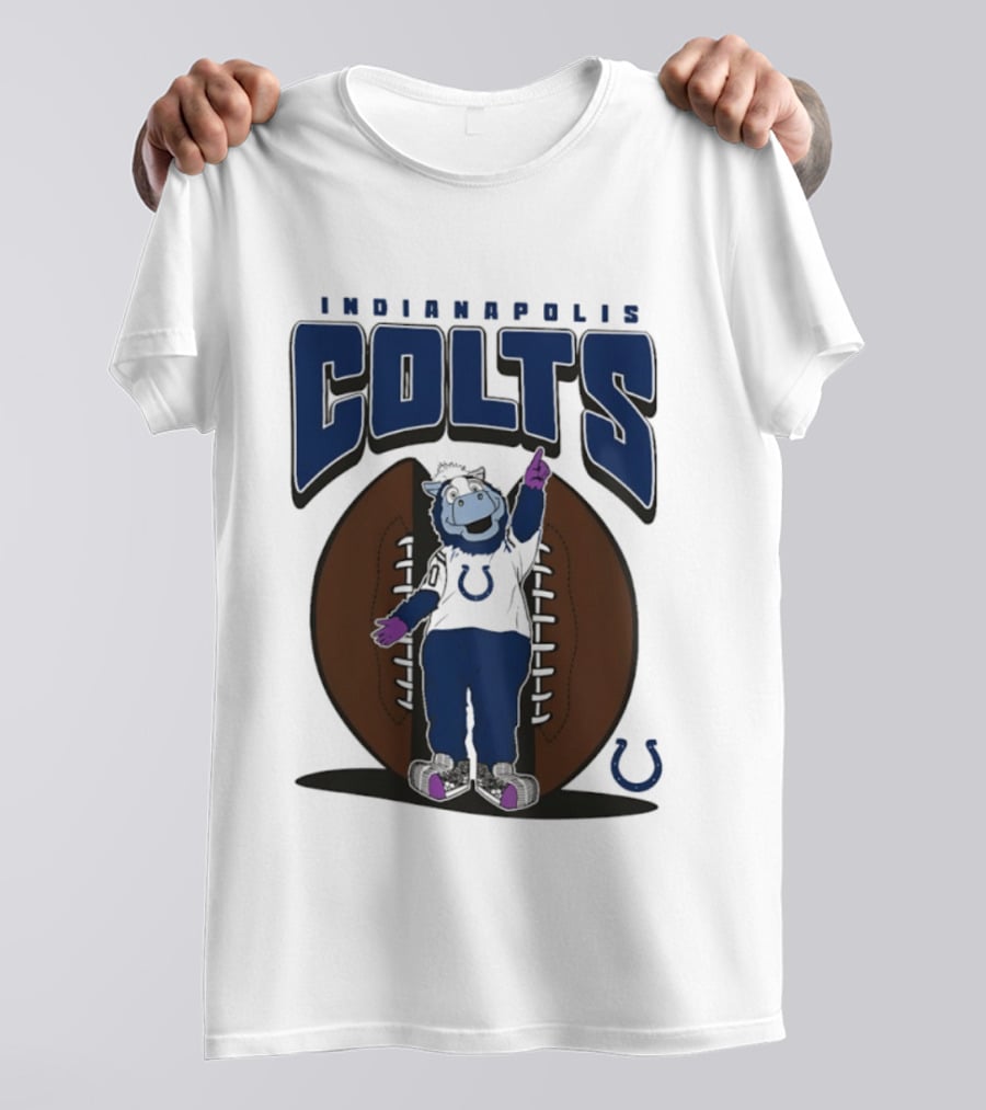 Indianapolis Colts Blue Mania Mascot Football 2026 T-Shirt