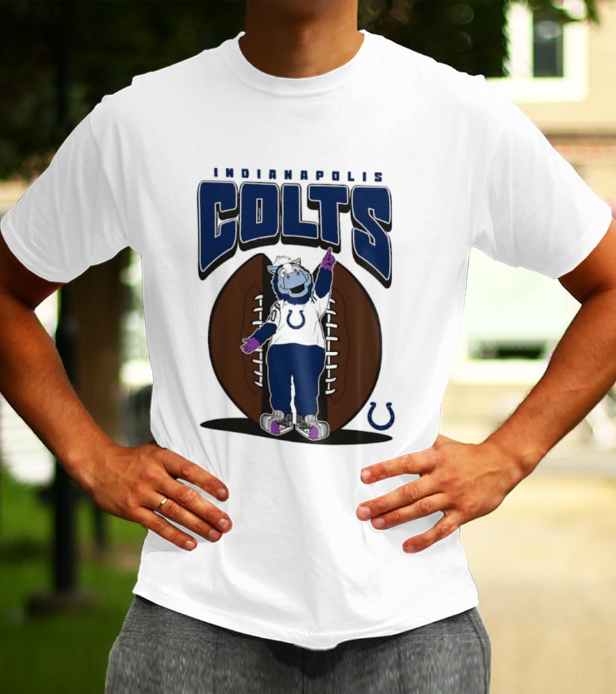 Indianapolis Colts Blue Mania Mascot Football 2026 T-Shirt