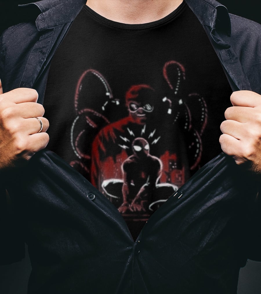 Marvel Spider Man Versus Doctor Octopus Classic Comic Panel T-Shirt