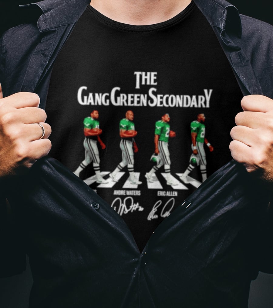 The Gang Green Secondary Wes Hopkins Andre Waters Eric Allen Ben Smith Football Legends T-Shirt