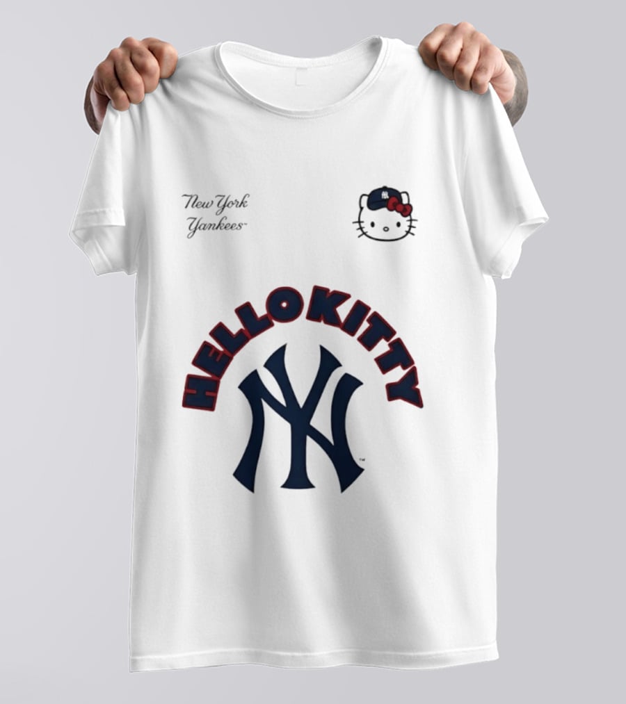New York Yankees Hello Kitty Collaboration August 22 Yankee Stadium T-Shirt
