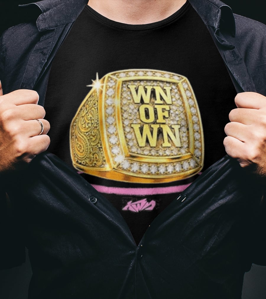 WN OF WIN Championship Gold Ring With Diamonds T-Shirt