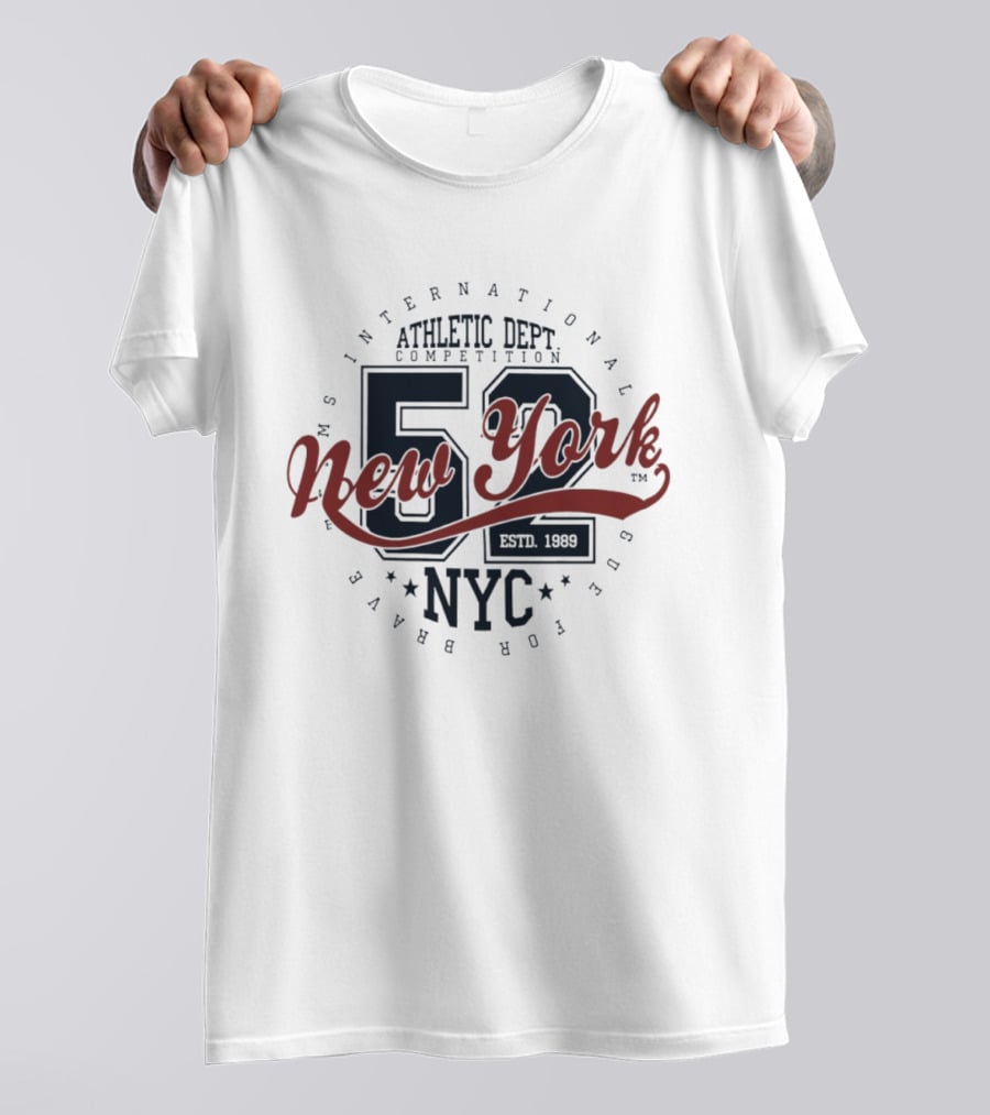 NY International Athletic Dept Competition 52 New York NYC Estd 1989 T-Shirt