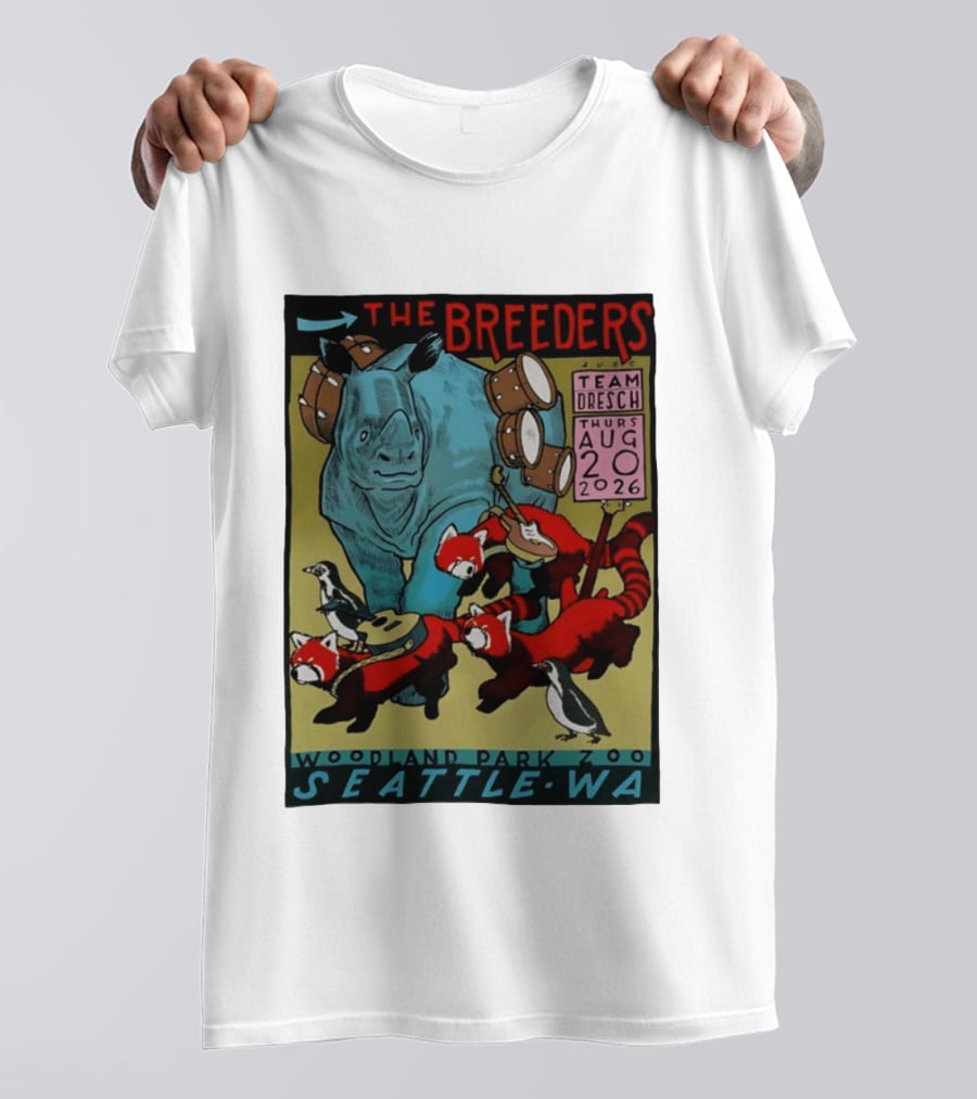 The Breeders Team Dresch Live Woodland Park Zoo Seattle WA August 20 2026 T-Shirt