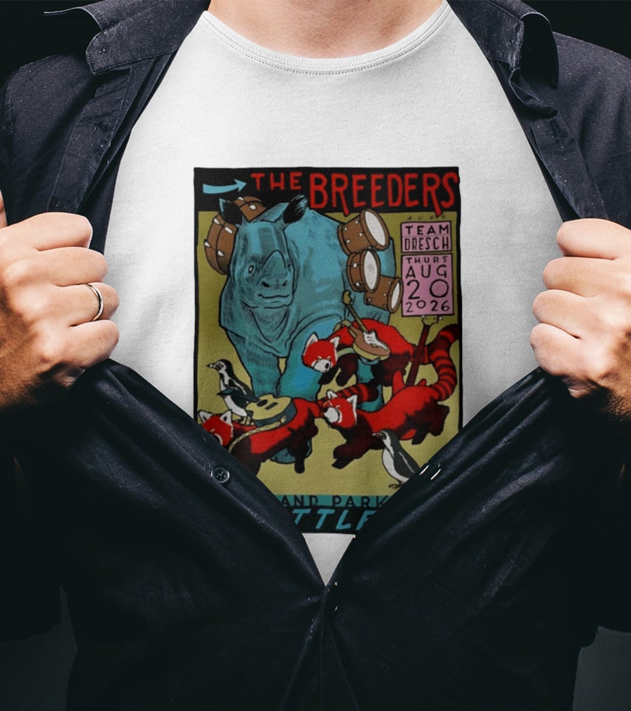 The Breeders Team Dresch Live Woodland Park Zoo Seattle WA August 20 2026 T-Shirt