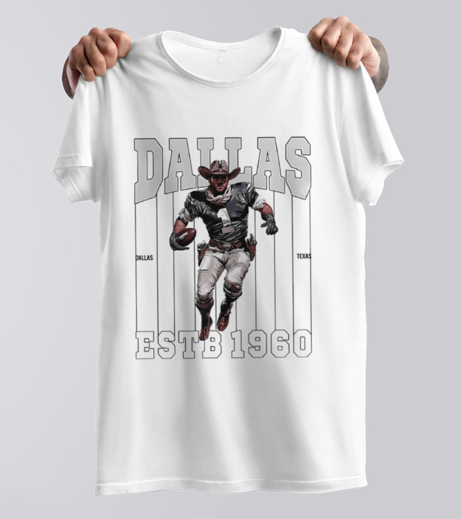 Dallas Cowboys Estb 1960 Football Vintage Style Running Player T-Shirt