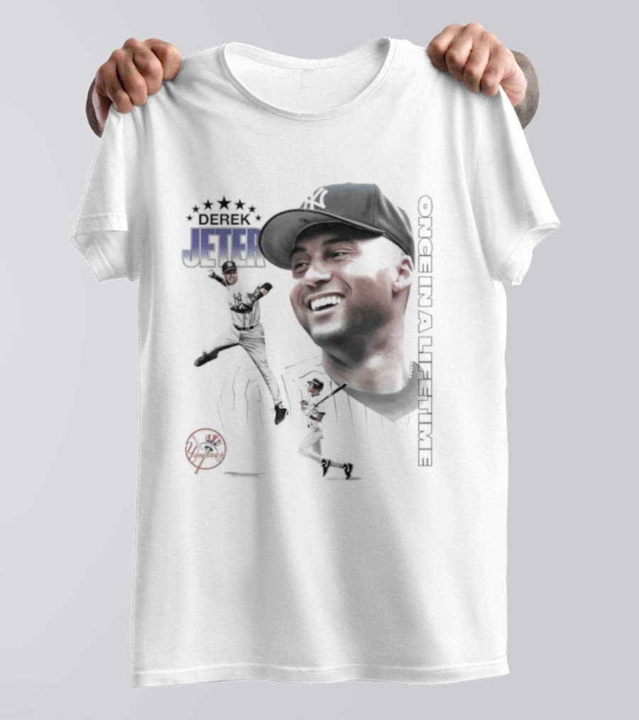 Derek Jeter New York Yankees Once In A Lifetime Baseball Legend T-Shirt