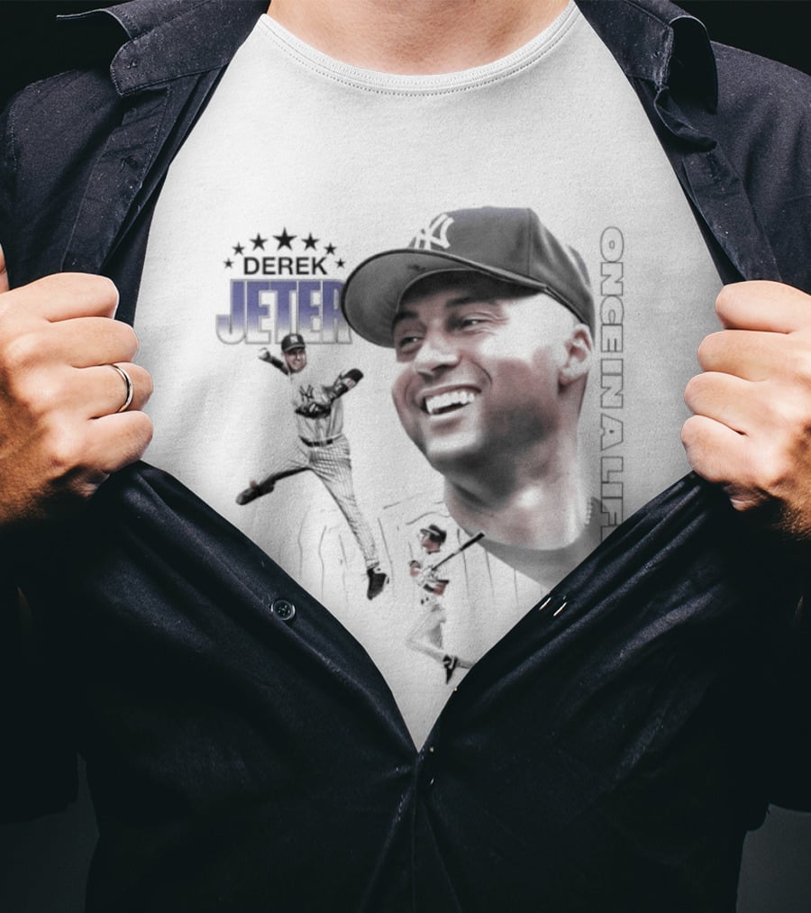 Derek Jeter New York Yankees Once In A Lifetime Baseball Legend T-Shirt