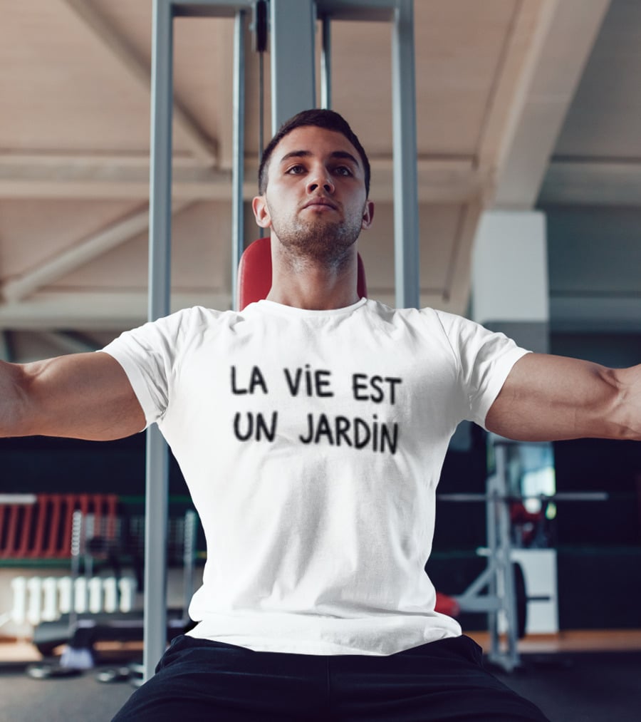 Justice Smith La Vie Est Un Jardin Bold French T-Shirt