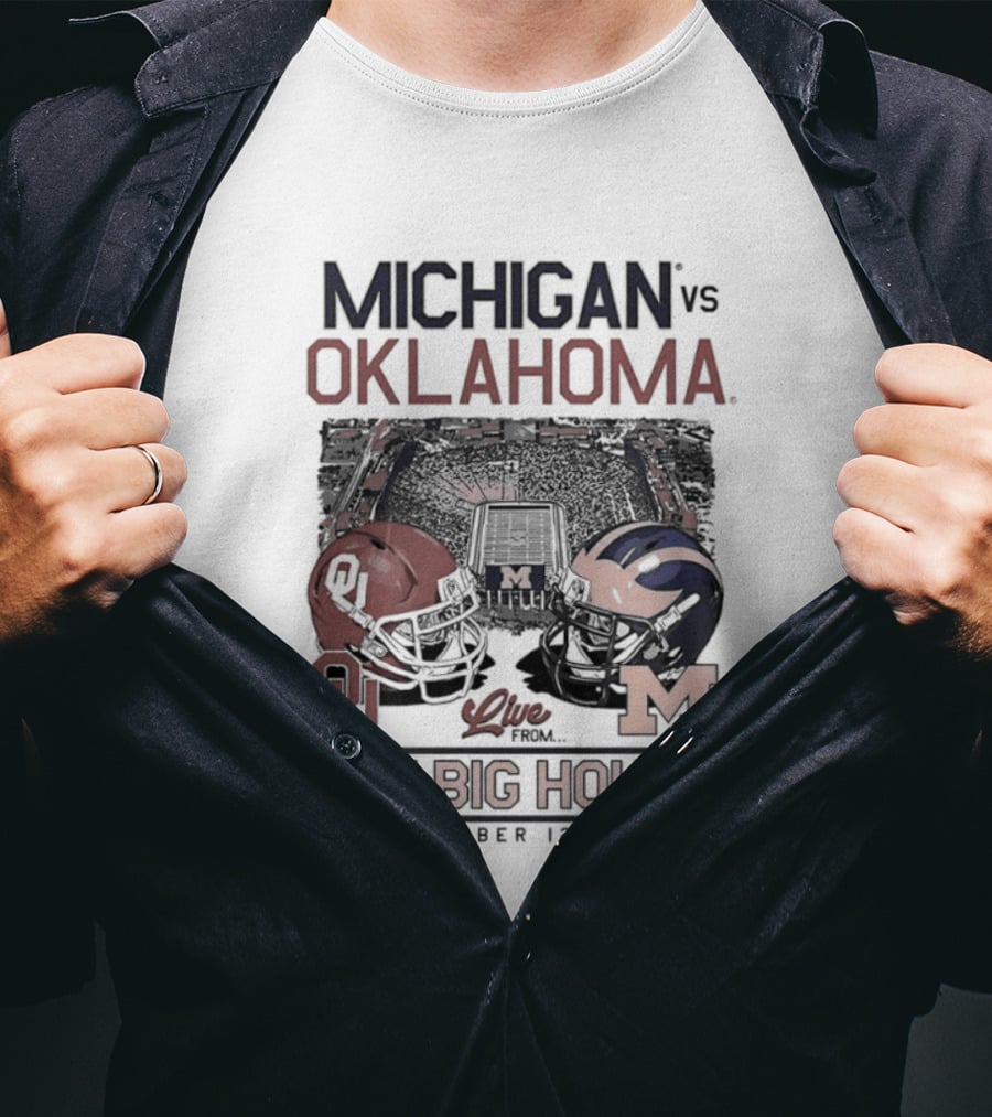 Michigan Vs Oklahoma Football Game The Big House September 12 2026 T-Shirt