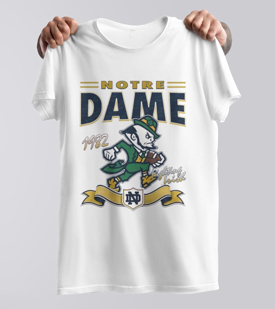 Notre Dame 1982 Fighting Irish Vintage Leprechaun T-Shirt