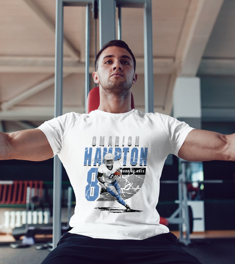 Omarion Hampton 8 Running Back Los Angeles Chargers Football T-Shirt