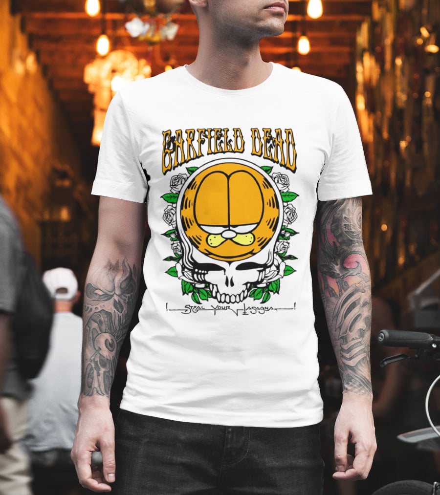 Garfield Dead Steal Your Lasagna Grateful Mashup T-Shirt