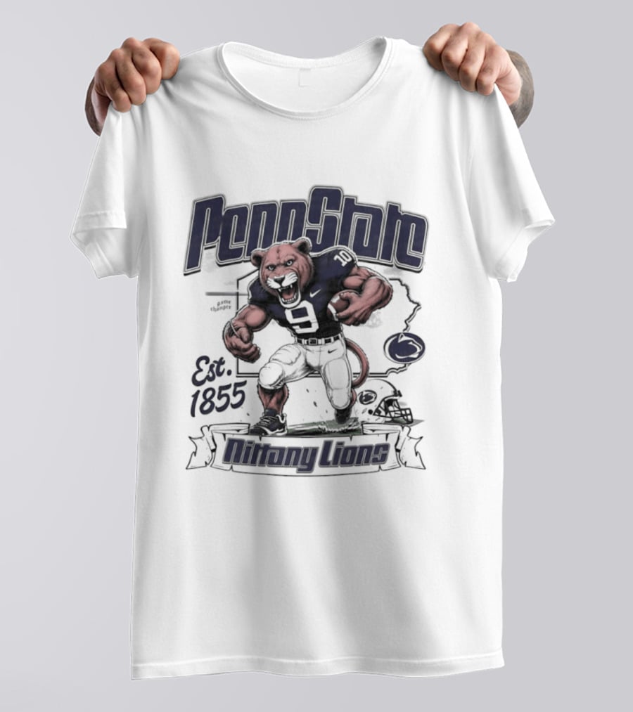 Penn State Nittany Lions Mascot Football Est 1855 T-Shirt