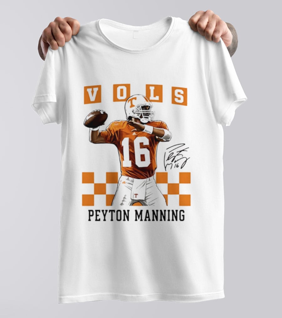 Peyton Manning 16 Vols Tennessee Football Player T-Shirt