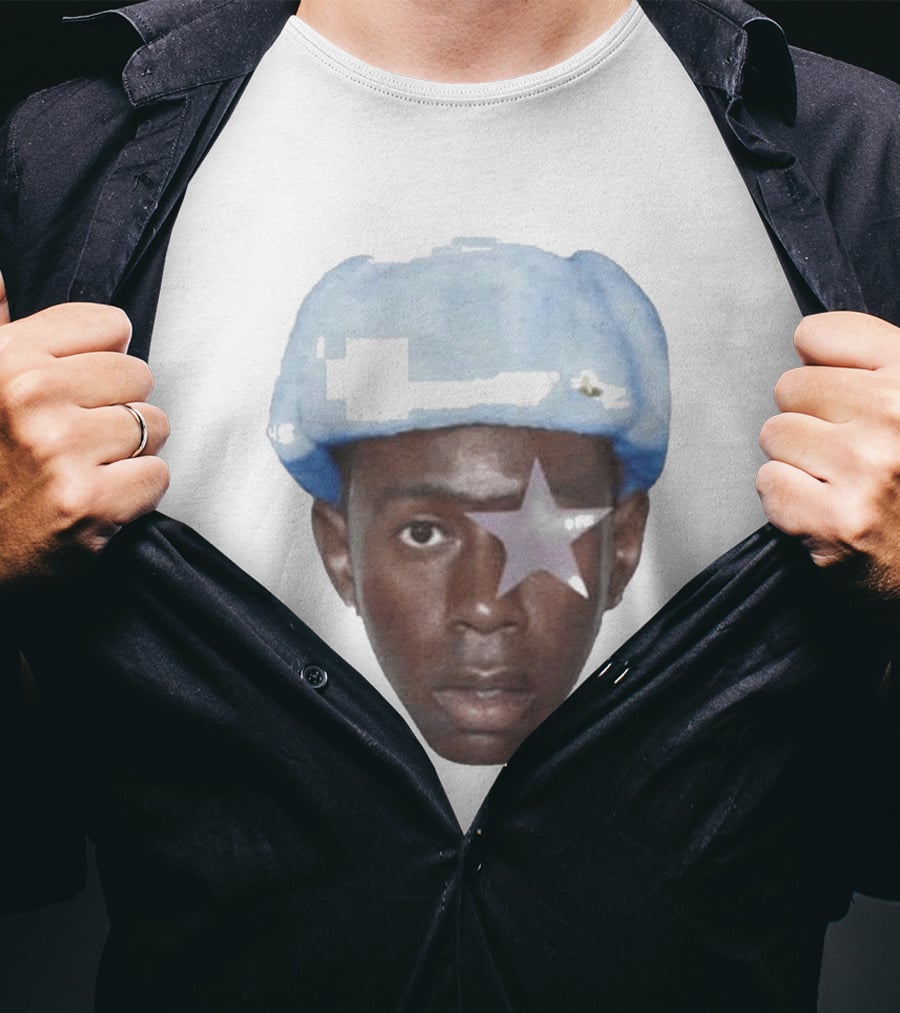 Tyler The Creator Starboy Surreal Blue Hat Star Eye T-Shirt