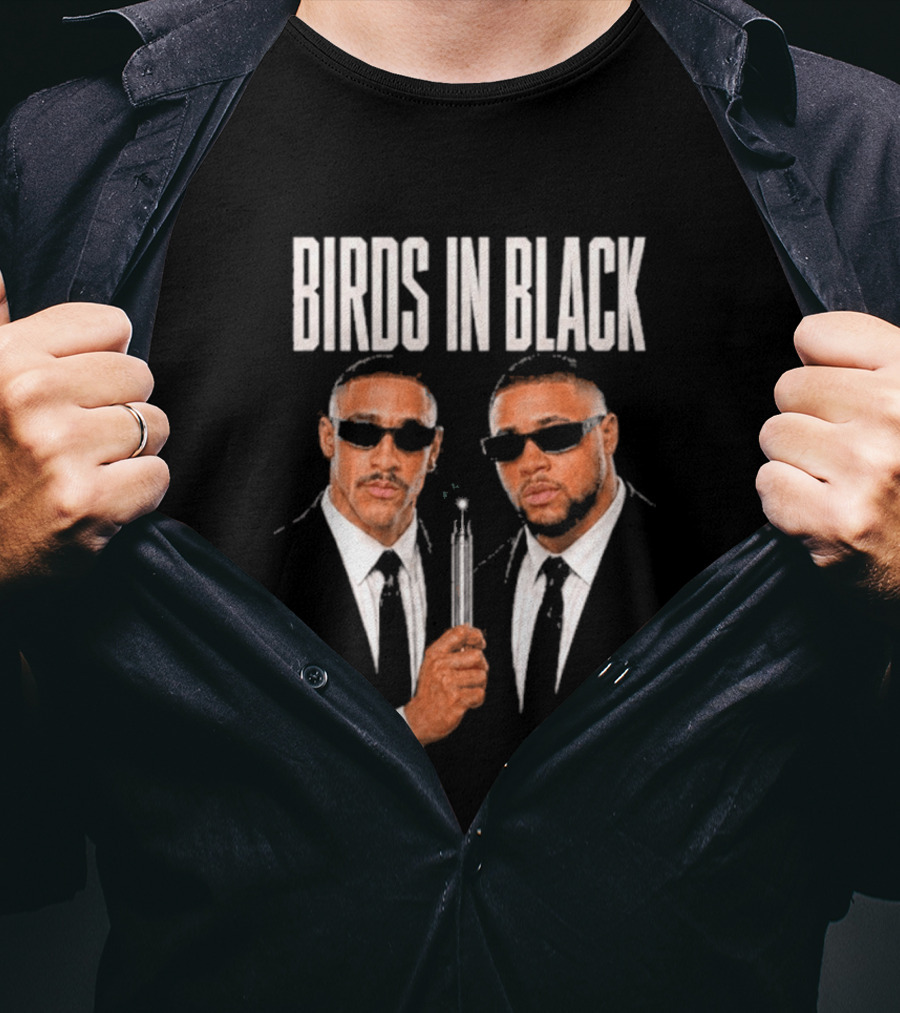 Birds In Black Jalen Hurts Saquon Barkley Agents T-Shirt