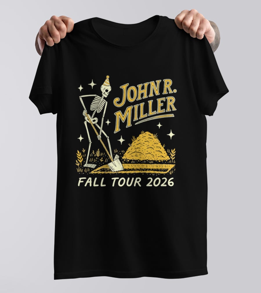 John R. Miller Skeleton With Shovel Fall Tour 2026 T-Shirt