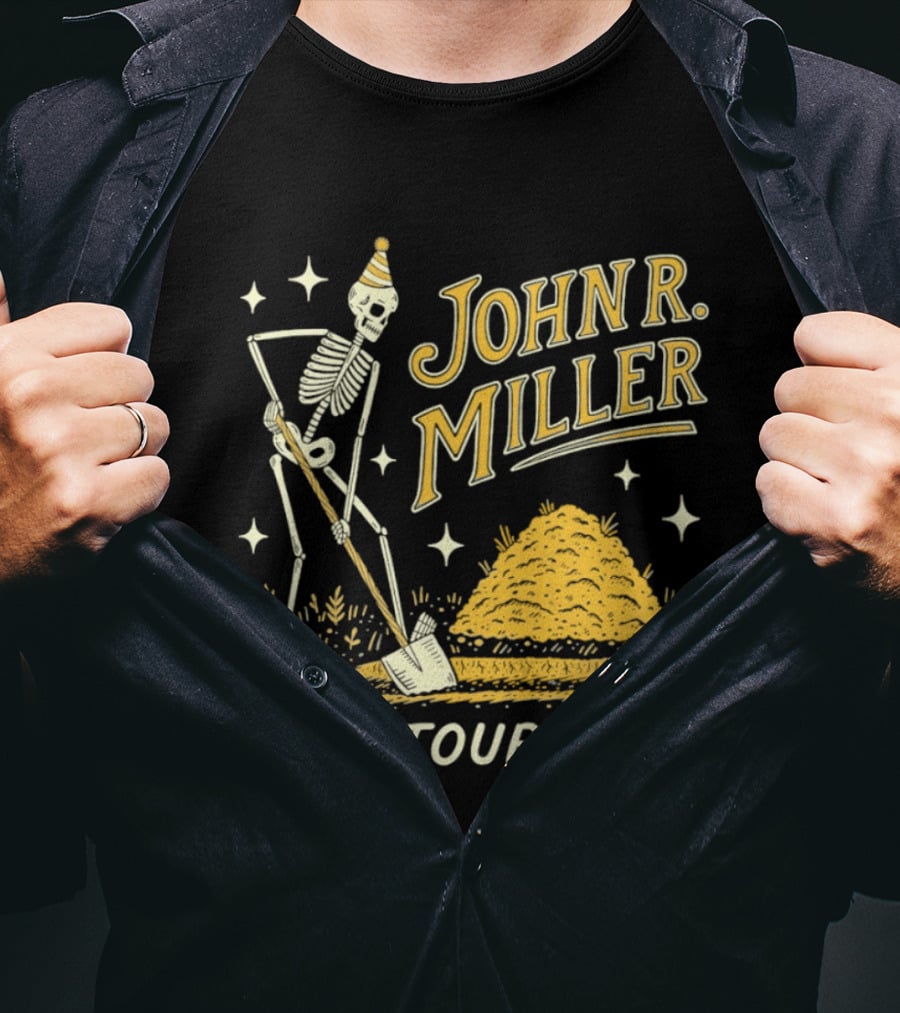 John R. Miller Skeleton With Shovel Fall Tour 2026 T-Shirt