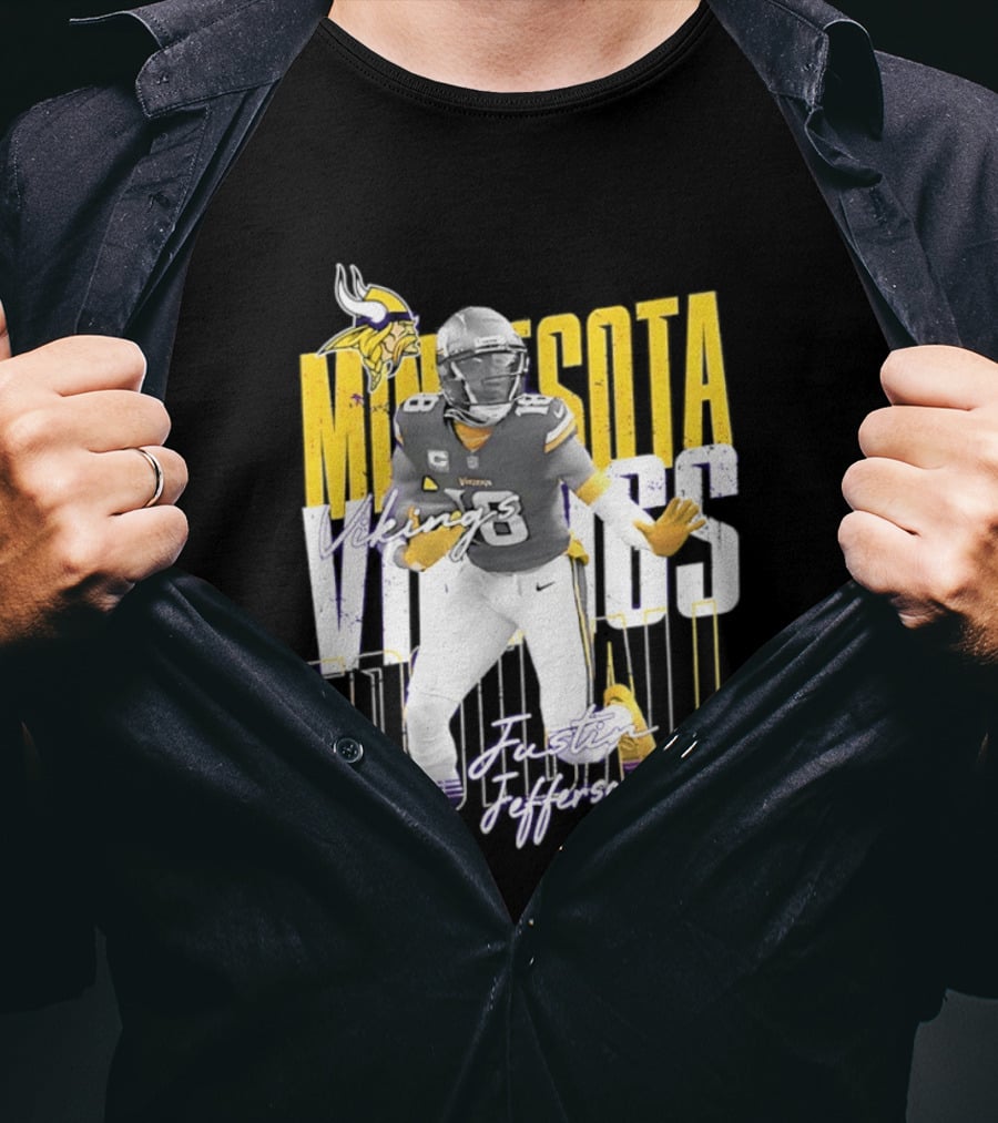 Minnesota Vikings Football Legends Justin Jefferson Iconic 18 T-Shirt