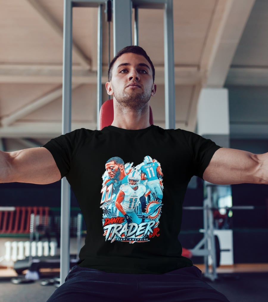 Dante Trader Jr 11 Miami Dolphins Football Player T-Shirt