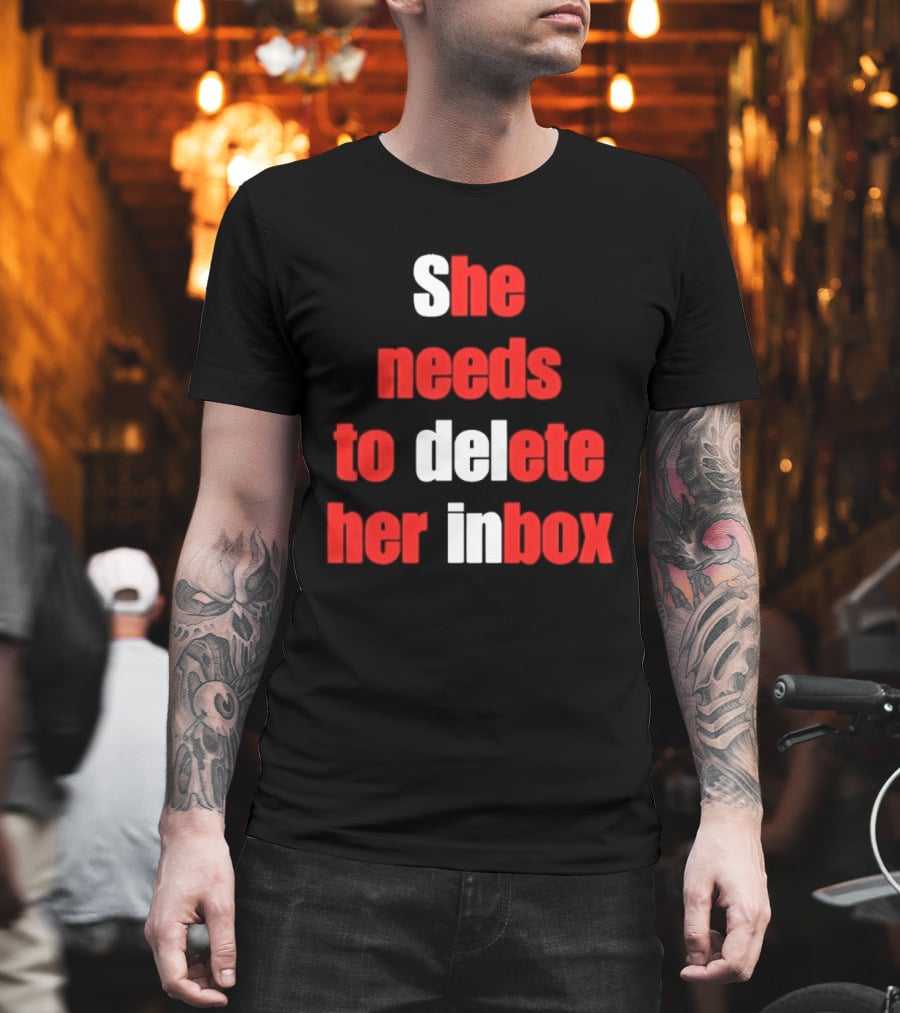 She Needs To Delete Her Inbox Email Overload Humor T-Shirt