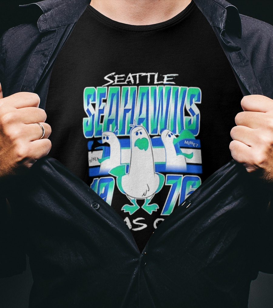 Seattle Seahawks 1976 Seagulls Mine 12 As One T-Shirt