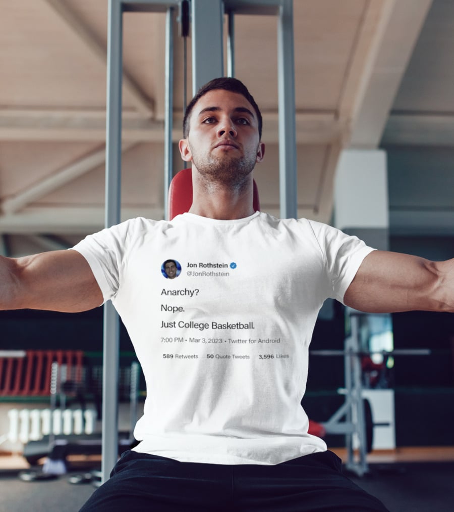 Jon Rothstein Anarchy Nope Just College Basketball Tweet Viral March 3 2023 Twitter Android T-Shirt