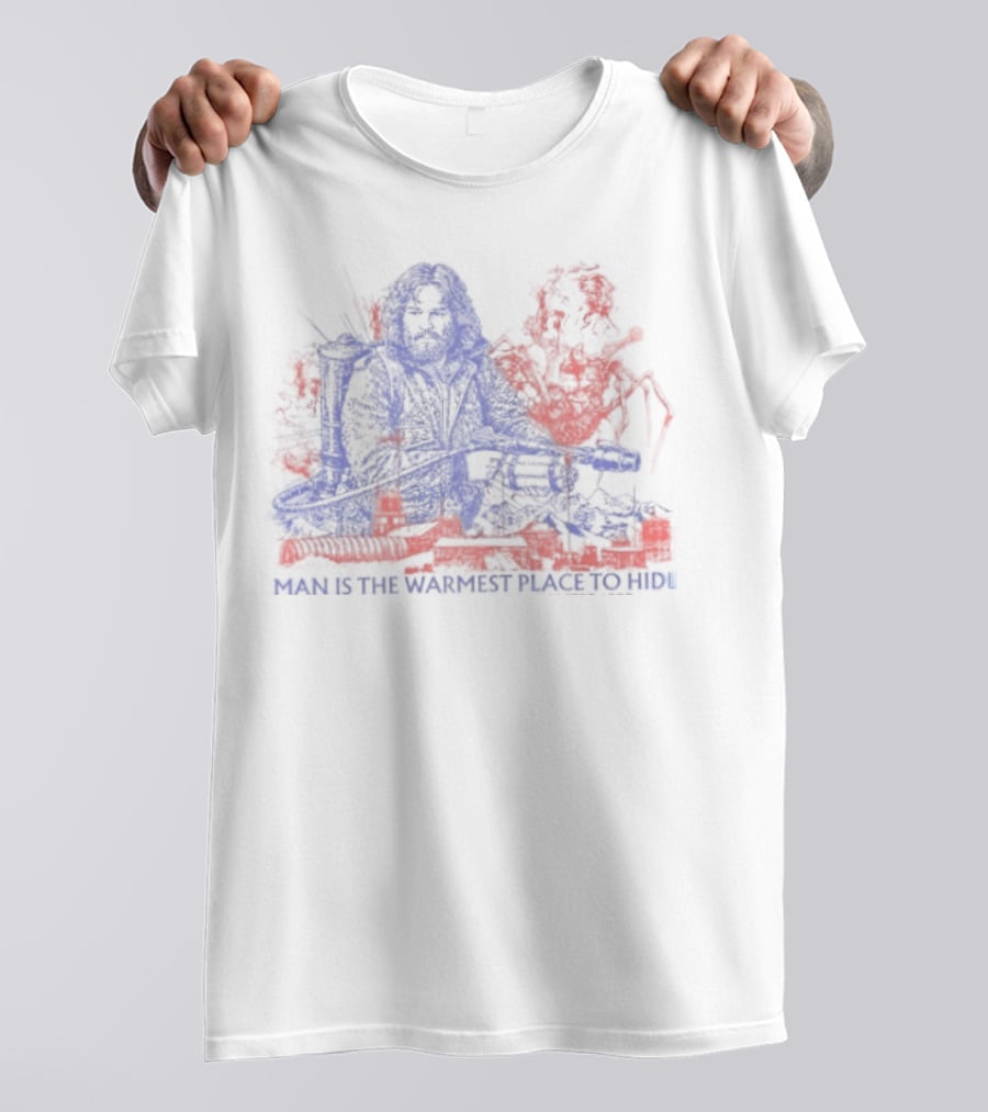 Outpost 31 The Thing Man Is The Warmest Place To Hide Kurt Russell T-Shirt