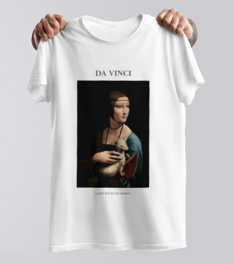 Lady With An Ermine Leonardo Da Vinci Painting Da Vinci T-Shirt