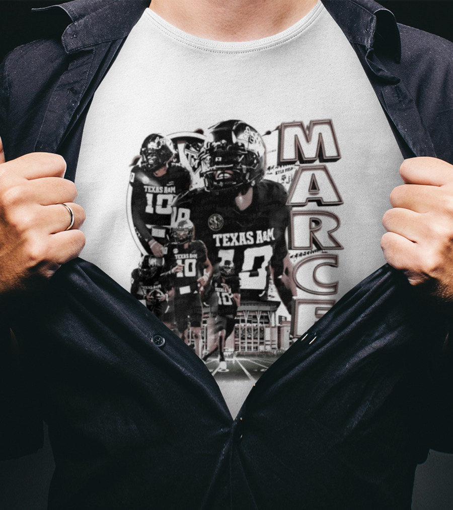 Marcel Reed Texas A&M NCAA Football 10 Aggies Player Collage T-Shirt