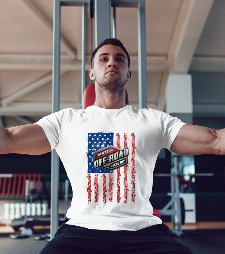Matt's Off Road Recovery Patriotic Stars And Stripes T-Shirt