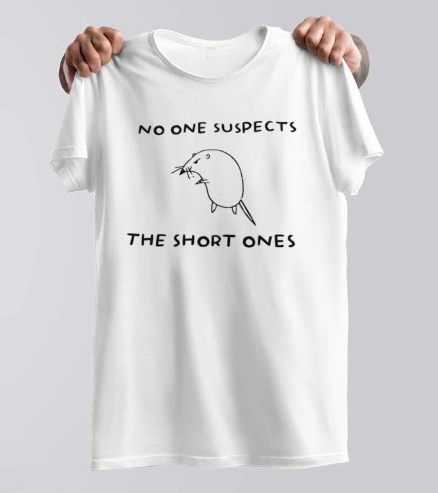No One Suspects The Short Ones Rat Print T-Shirt