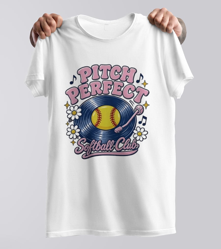 Pitch Perfect Softball Club Vinyl Record T-Shirt