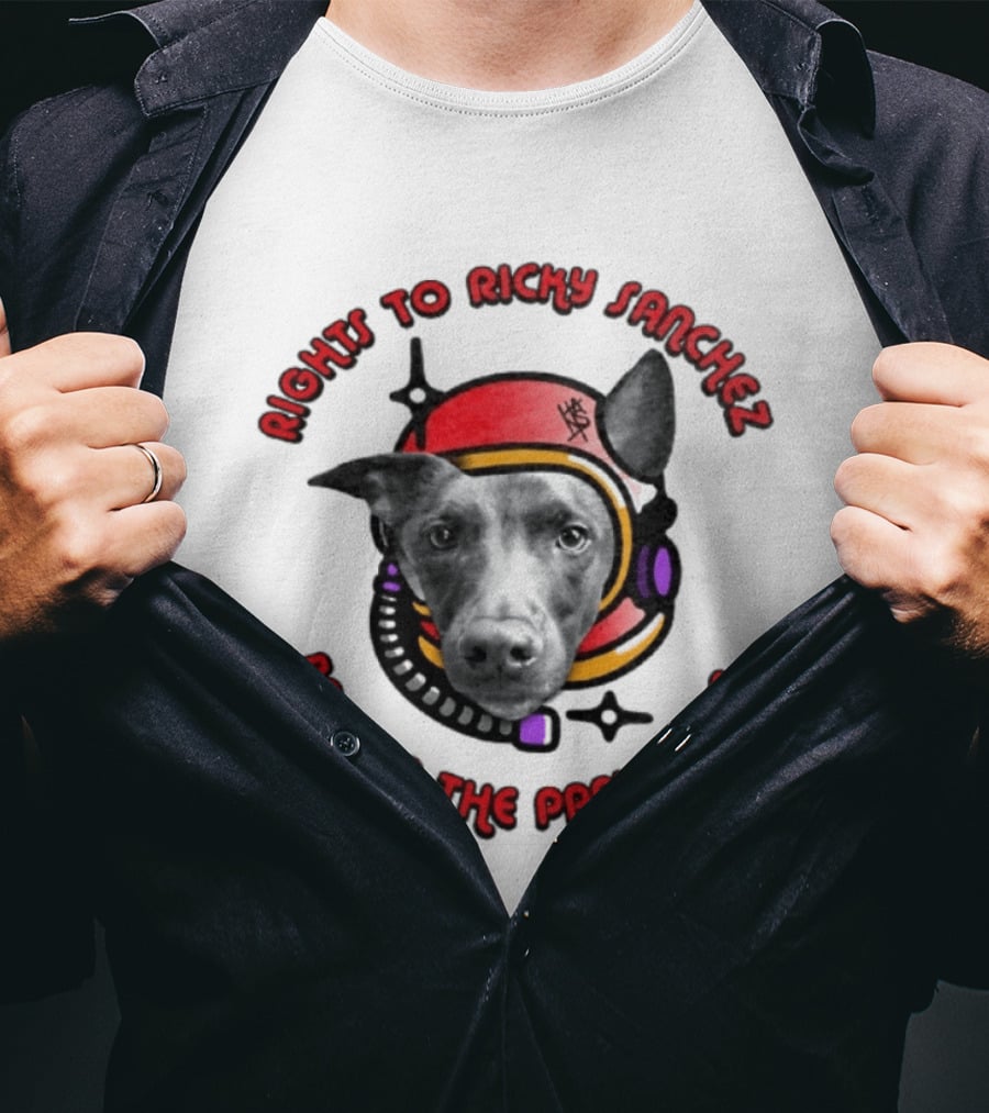 Rights To Ricky Sanchez 2026 Bark In The Park Dog Astronaut T-Shirt