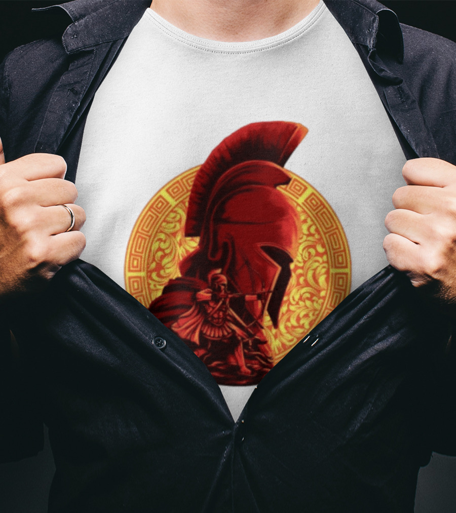 The Odyssey Spartan Warrior Archer Greek Helmet Mythology Heroic T-Shirt