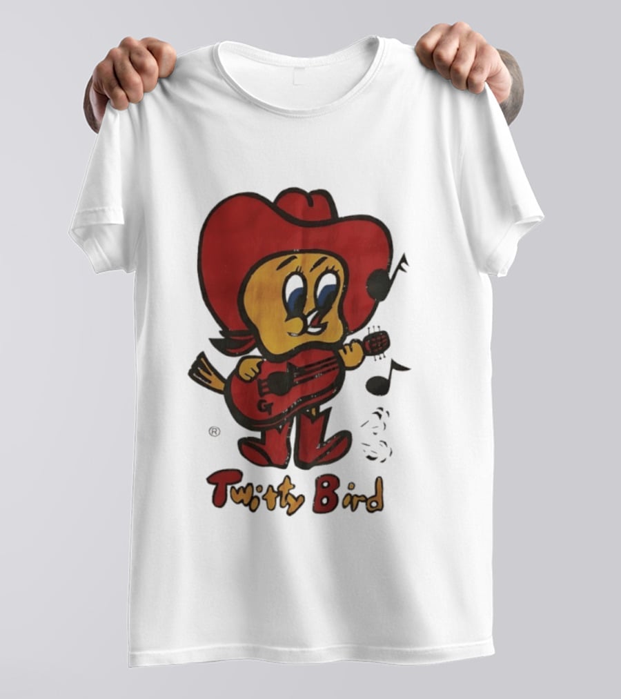 Twitty Bird Cowboy Musician Playing Guitar T-Shirt