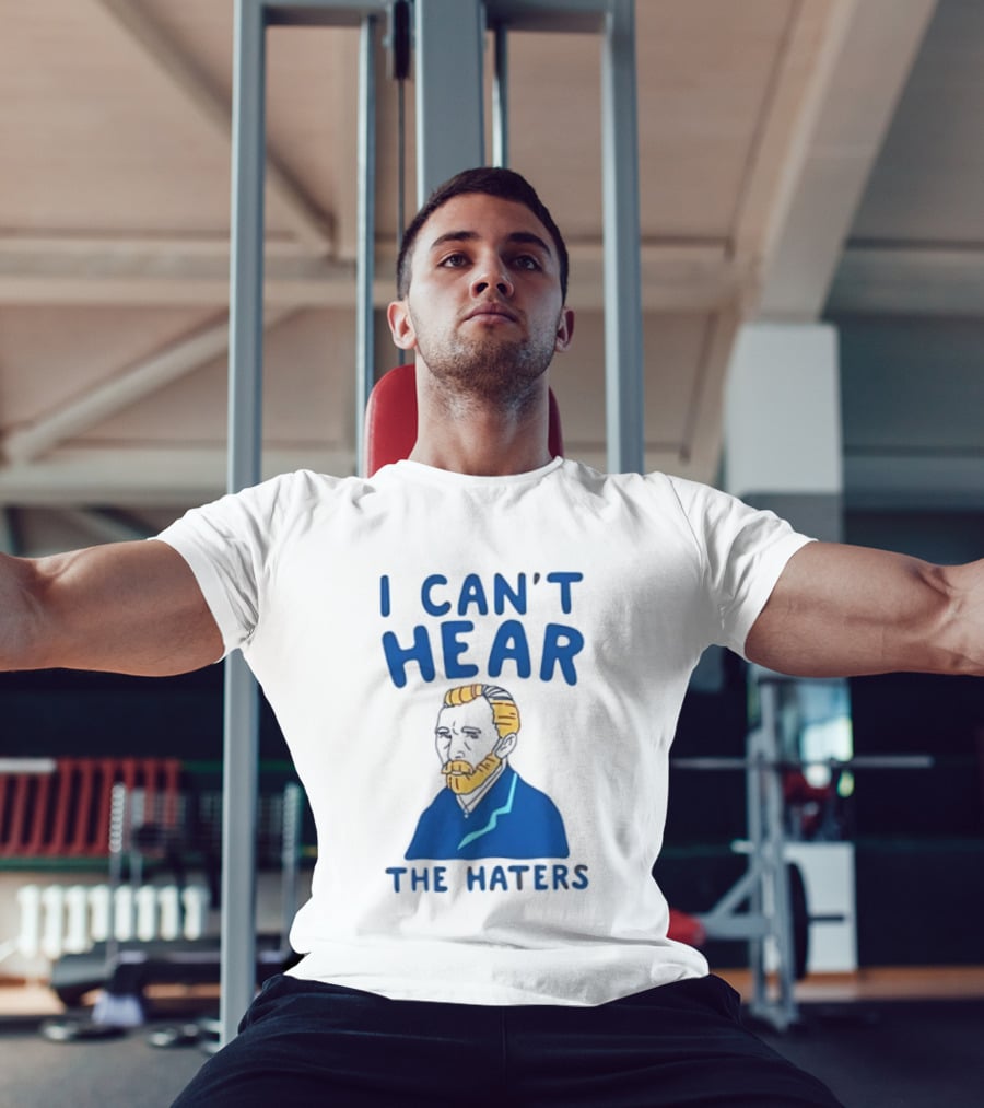 Van Gogh I Can't Hear The Haters Blue T-Shirt