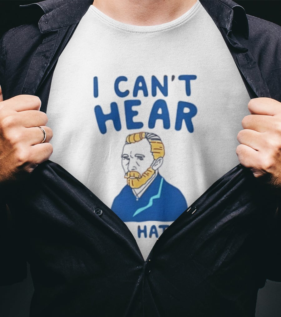 Van Gogh I Can't Hear The Haters Blue T-Shirt