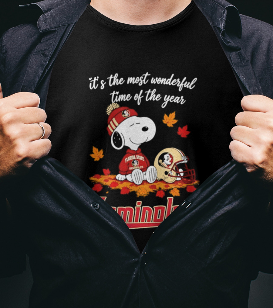 It's The Most Wonderful Time Of The Year Snoopy Florida State Seminoles T-Shirt